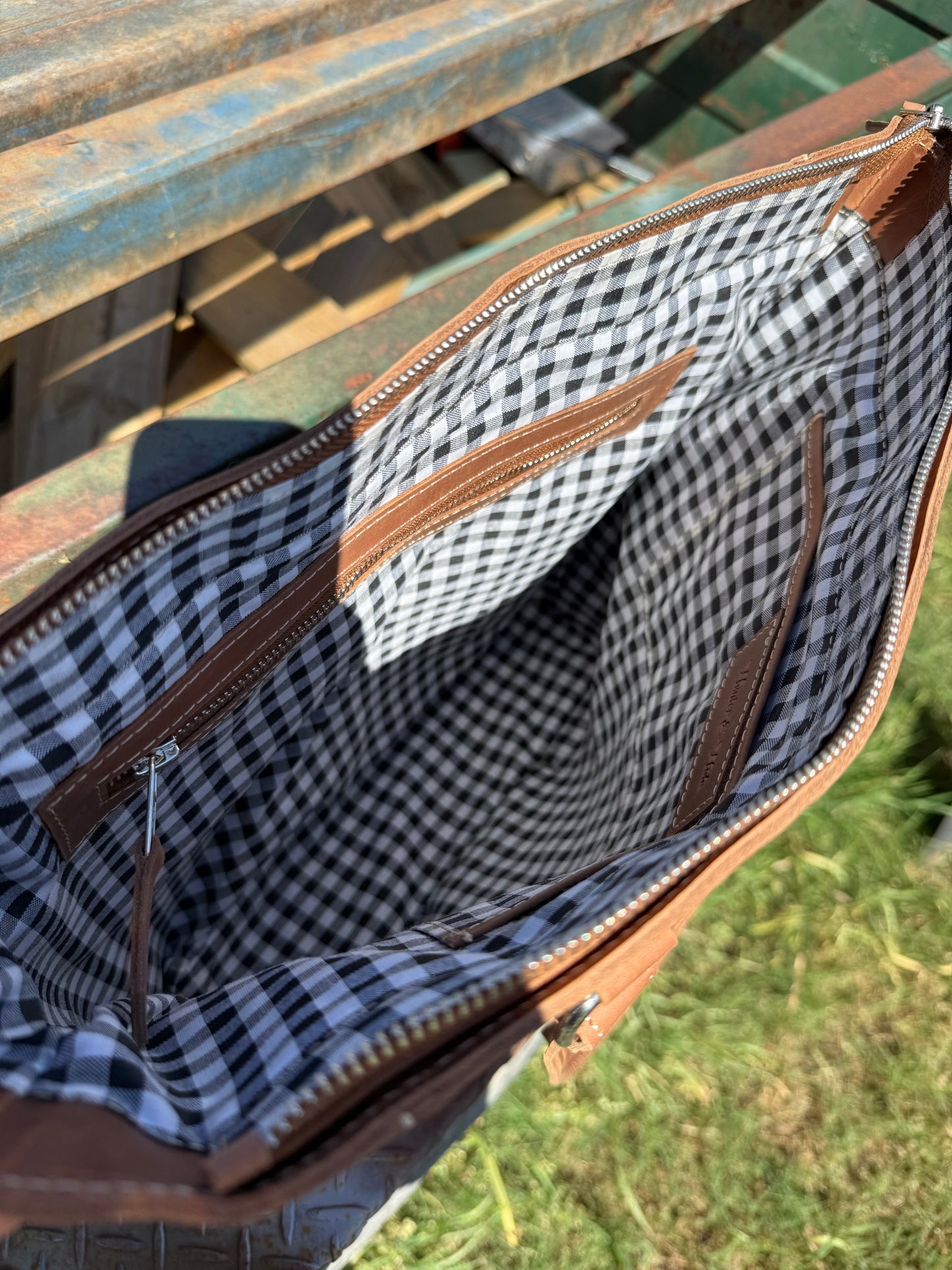 Boot Stitch Bag - tan