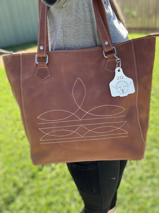 Boot Stitch Bag - Tan