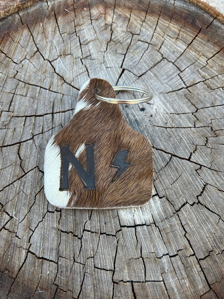 Branded Cattle Tag Key Rings