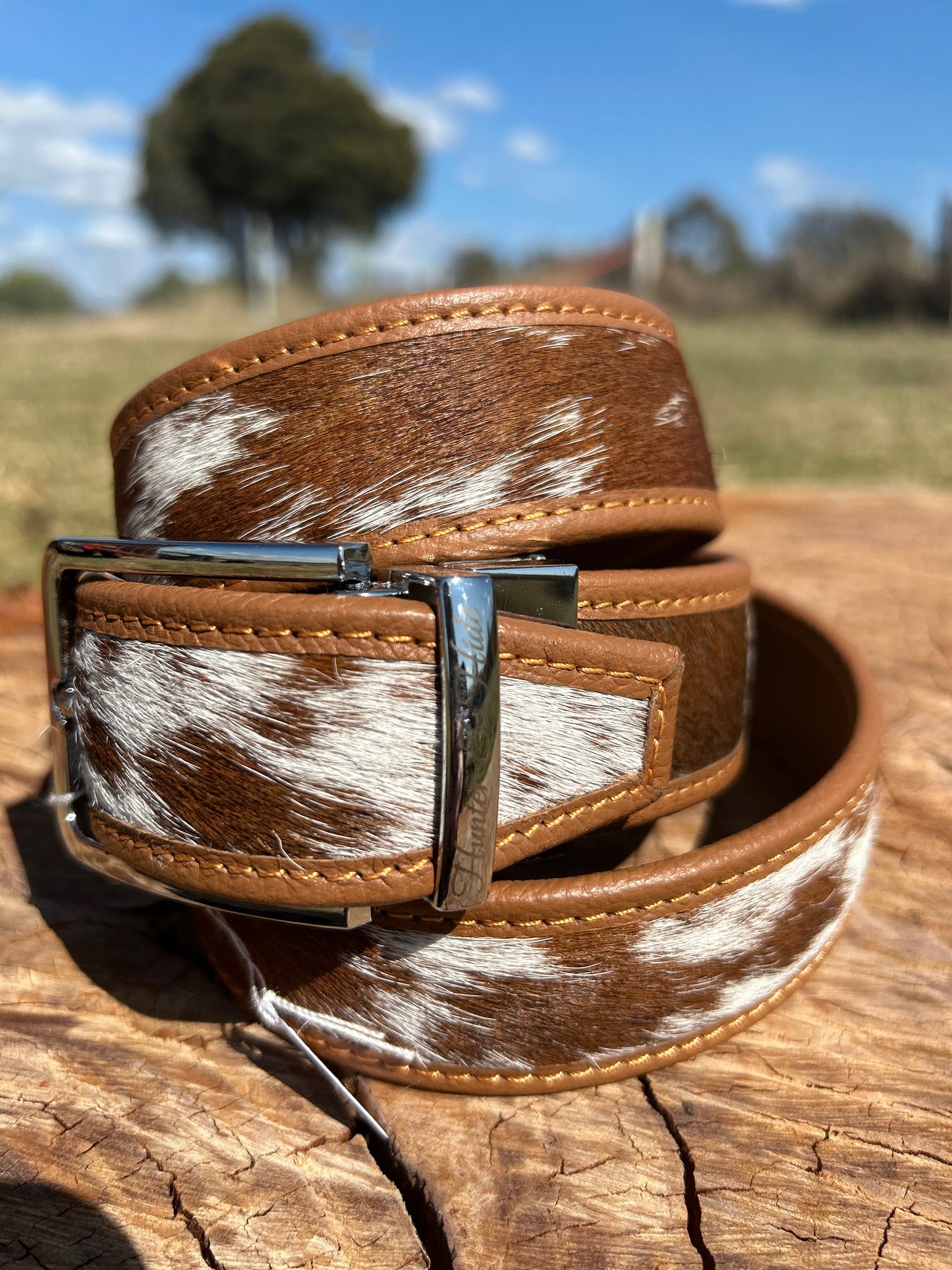 Cowhide Belt 10 - Tan 35"