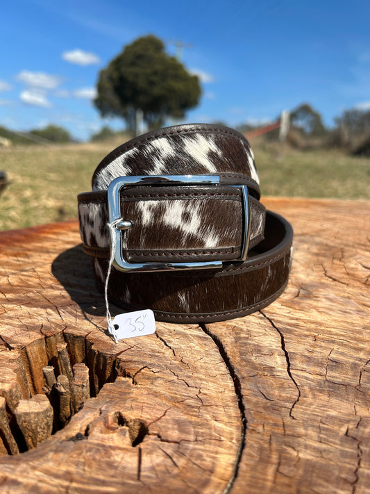 Cowhide Belt 18 - Brown 35"