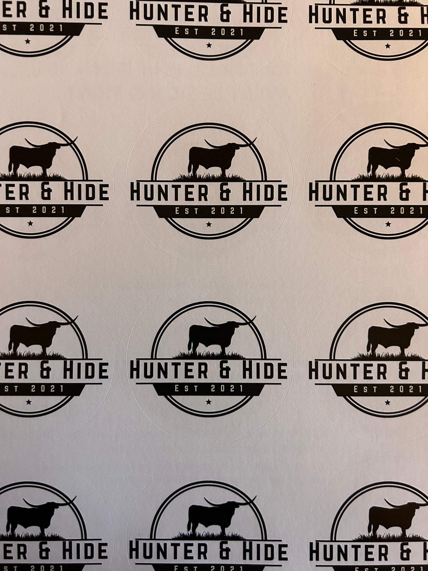 Longhorn sticker B/W 63.5mm