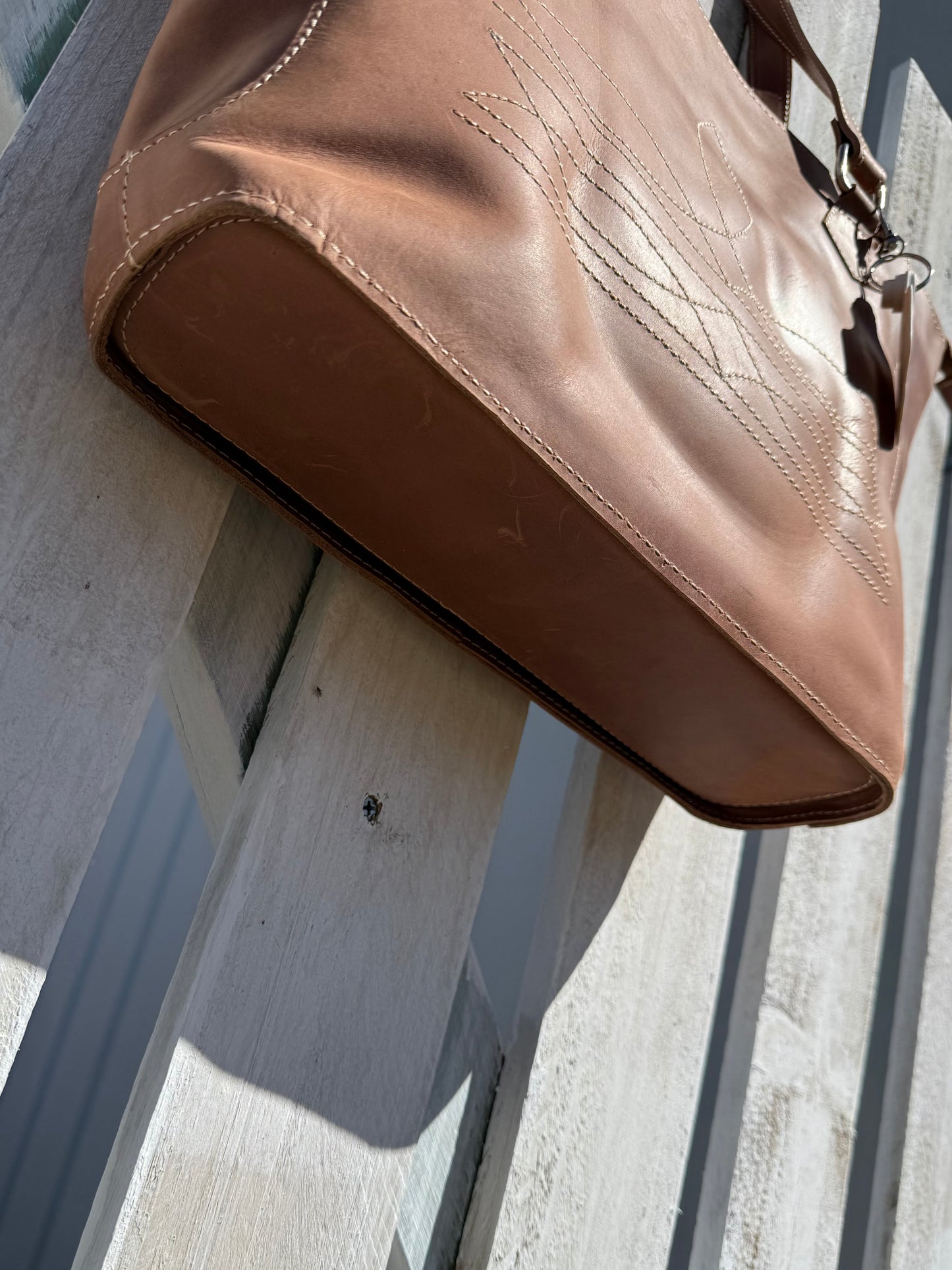 Boot Stitch Bag - tan