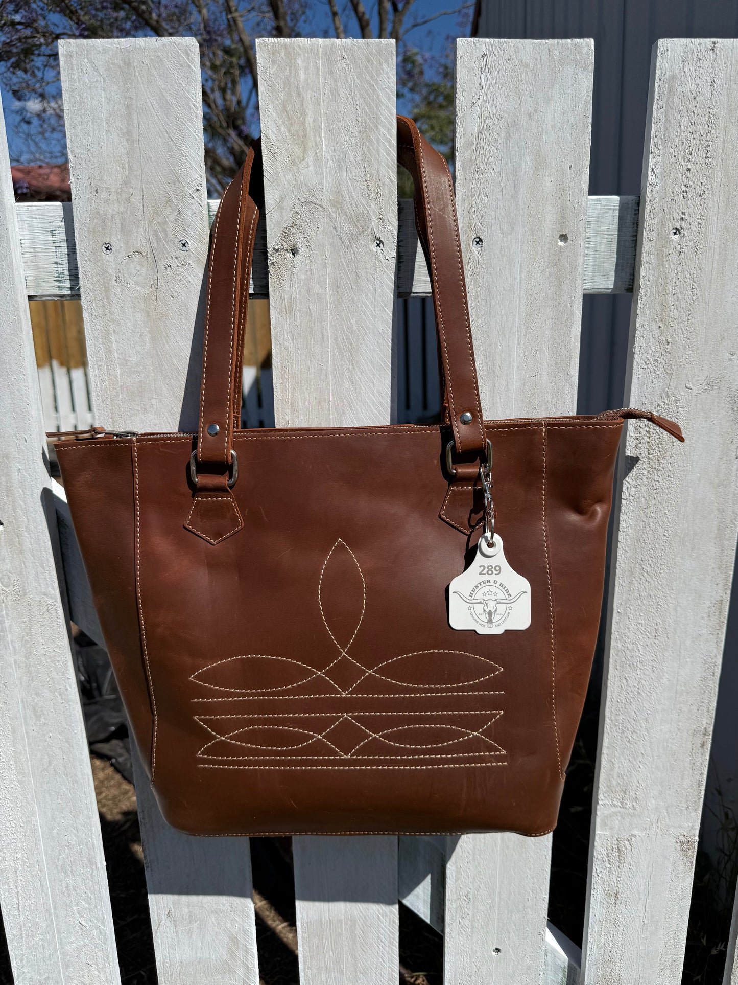 Boot Stitch Bag - burgundy