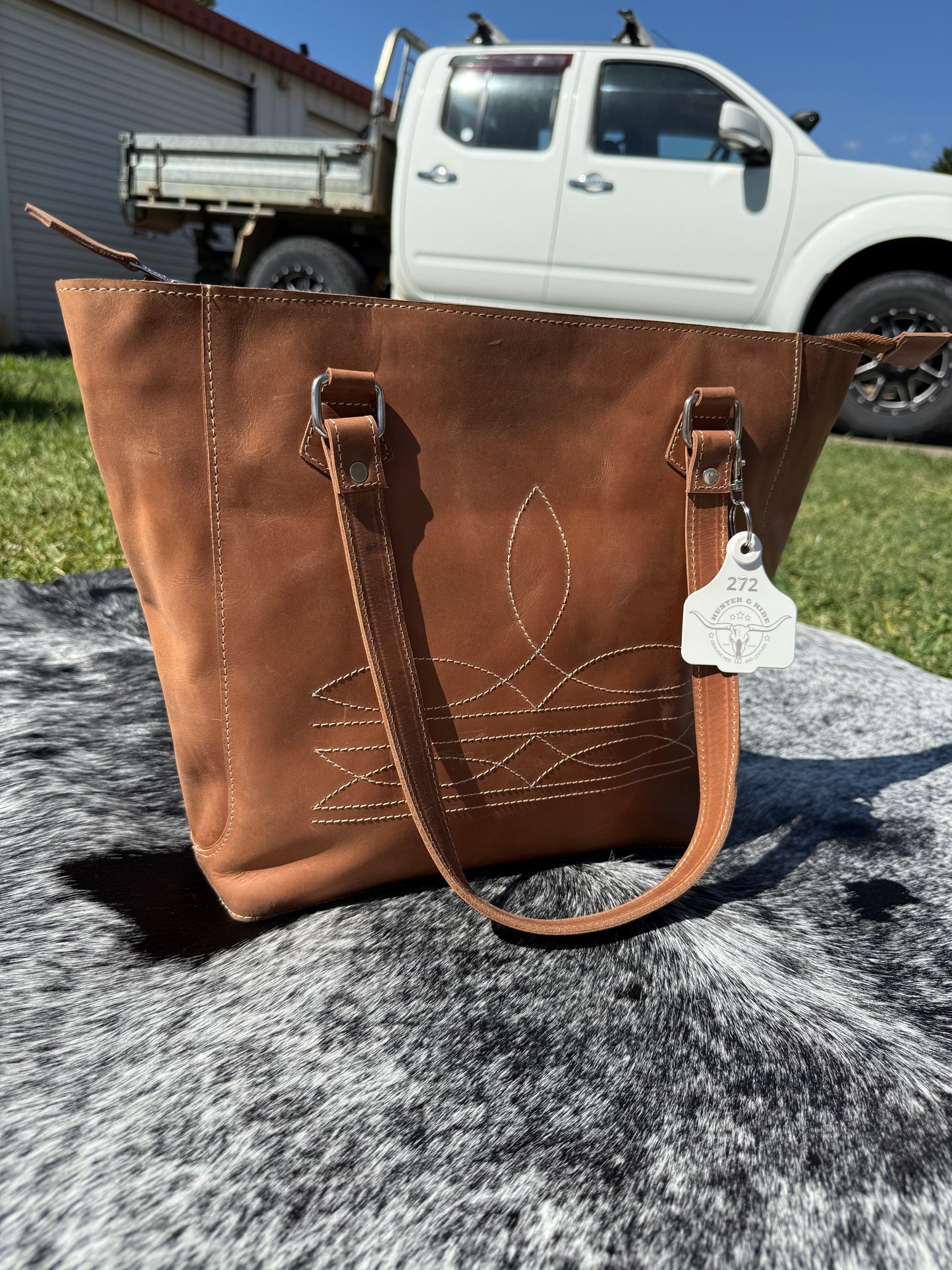 Boot Stitch Bag - Tan