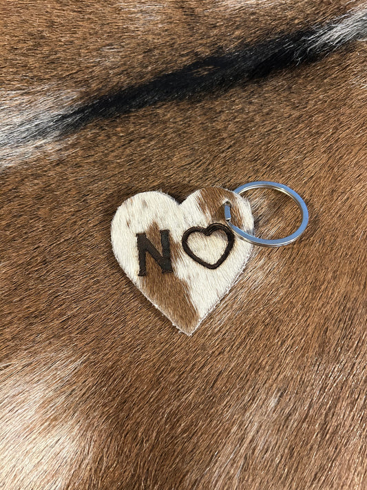 Branded Heart Key Rings